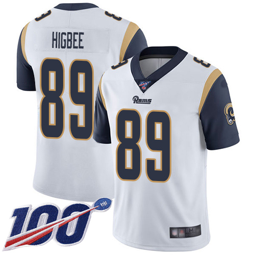 Los Angeles Rams Limited White Men Tyler Higbee Road Jersey NFL Football 89 100th Season Vapor Untouchable